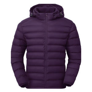 Veste d'hiver rembourrée à capuche pour homme, manches longues, tissu respirant en nylon, logo et impression personnalisés, veste rembourrée pour homme - Product Image 3