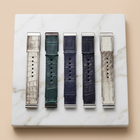 Bracelet de luxe en cuir de crocodile pour Whoop 5.0/MG, couleur vive, cuir exotique, impression de lettres personnalisée, faible MOQ, vente en gros
