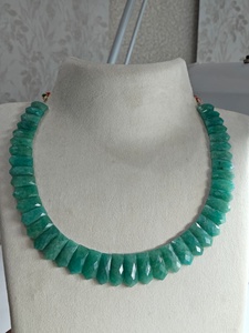 Collar de Amazonita de la Mejor Calidad 2026, Azul y Verde, con Piedras Preciosas Facetadas de Forma Elegante, para Joyería de Moda Femenina - Product Image 1