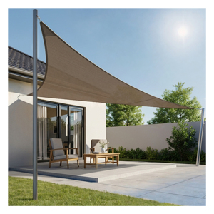 Voile d'ombrage triangulaire d'extérieur résistante aux UV pour jardin, auvent de terrasse, abri de voiture - Product Image 1