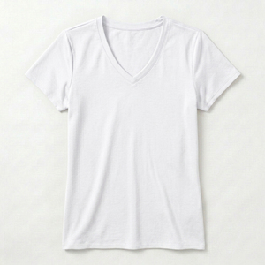 T-shirt de sport pour femme à col en V en mélange de spandex haute élasticité, personnalisable, uni, pour la gym et le fitness, haut de sport féminin - Product Image 1