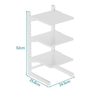Étagère de rangement murale multifonctionnelle à double niveau en métal robuste de qualité supérieure pour cuisine, placard et garde-manger - Product Image 1