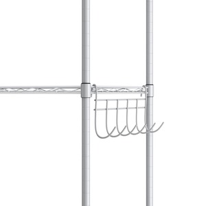 Étagère de cuisine de luxe en acier inoxydable argenté à 6 niveaux, organisateur de rangement multi-couches pour assiettes, bols, bouteilles, ustensiles à prix avantageux - Product Image 4