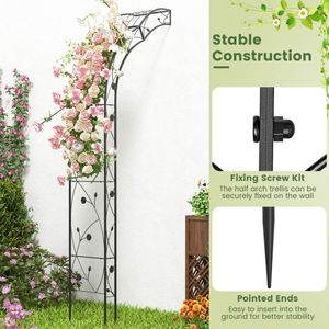 Arco da Giardino con Traliccio per Piante Rampicanti e Rose, 1 Pezzo, Recinzione e Cancello - Product Image 5