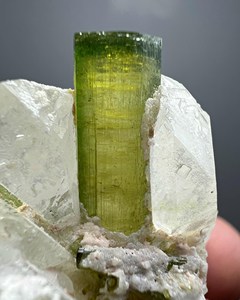 Cristal de Turmalina Natural sobre Cuarzo de Skardu, Pakistán, Espécimen Mineral Raro, Gema de Colección para Exhibición - Product Image 1