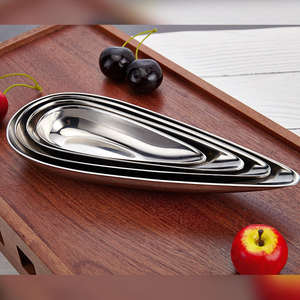 ถาดเสิร์ฟขนมสแตนเลส เกรดอาหาร ภาชนะใส่อาหาร อุปกรณ์ครัว ที่ใส่ผลไม้อบแห้ง ใช้ซ้ำได้ ผิวขัดเงา ใช้ในบ้าน โรงแรม - Product Image 4