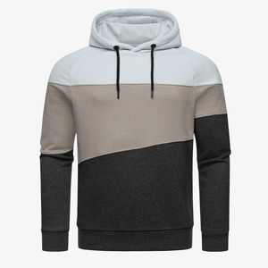 <b>Mens</b> Color Block Hoodie Casual Pullover Hooded Sweatshirt Soft Fleece Relaxed Fit Street Fashion <b>Top</b> Custom Plain <b>Long</b> <b>Sleeve</b> - Product Image 1