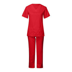 Uniforme Médico para Enfermeros, Conjunto de Camisa y Pantalones con Bolsillos y Cuello en V, Tejido de Punto Transpirable para Uso Hospitalario - Product Image 3