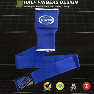 ถุงมือชกมวยแบบมีแผ่นเจลพรีเมียม Farabi Sports ปิดด้วยแถบตีนตุ๊กแก ป้องกันรังสียูวี ระบายอากาศได้ดี แห้งเร็ว ครึ่งนิ้ว สำหรับ MMA - Product Image 4