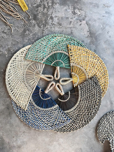 Éventail en jonc de mer écologique, fait main, décoratif, tissé au Vietnam - Product Image 2