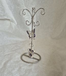 Silver <b>Tree</b> Jewelry Stand With Tray Bohemian Decorative Organizer For Rings Necklaces Home Display Tabletop Decoration - Product Image 2