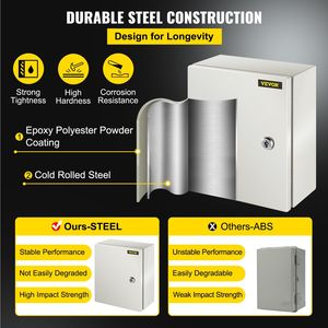 กล่องไฟฟ้า4X เหล็ก IP66 12x10x6นิ้วกันน้ำกันฝุ่นกลางแจ้ง/ในร่ม - Product Image 3