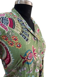 เสื้อเชิ๊ตแขนยาวผ้าคอตตอนสีเบจของผู้หญิงเสื้อมีกระดุมพิมพ์ลายป่าชุดลูกไม้แต่งลายดอกไม้เสื้อเซ็กซี่สำหรับทุกฤดูและฤดูใบไม้ร่วง - Product Image 6