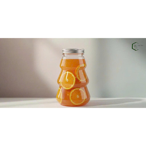 Bouteille en plastique PET de 500 ml en forme de sapin de Noël, emballage de boissons OEM avec couvercle à vis en aluminium pour thé au lait, jus, café - Product Image 6
