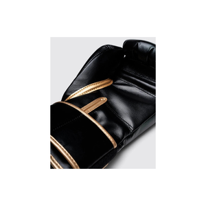 Gants de boxe en cuir noir à doigts entiers avec fermeture à lacets au poignet pour adultes – Équipement d'entraînement - Product Image 5