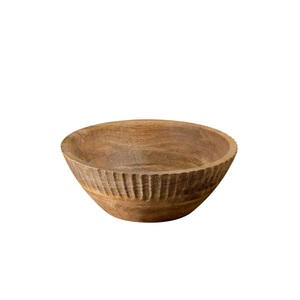 Bol de service artisanal en bois de manguier durable, grand saladier pour la vente en gros, vaisselle pour hôtels, restaurants et décoration intérieure - Product Image 1