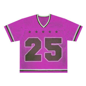 Camiseta Deportiva de Manga Corta Estilo Hip Hop, de Secado Rápido, Ligera y Transpirable, con Cuello en V, Tejido de Punto, Personalizable con Diseño Digital - Product Image 5