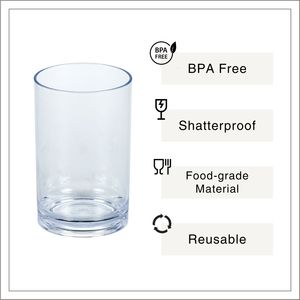 [Holar] Vasos de Jugo Clásicos de Tritán Plástico Irrompible de Alta Calidad Hechos en Taiwán para Catering, Hostelería y Bodas - Product Image 2