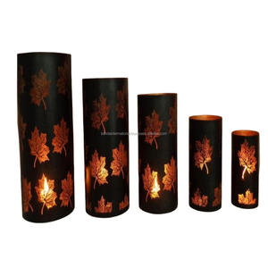 Bougeoir votif en fer rond décoratif pour la maison lot de 5 pièces avec revêtement en poudre noire fini bougeoir décoratif votif - Product Image 5