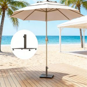 Supporto per Ombrellone da Terrazzo Marrone per Ombrelloni da Giardino - Product Image 1