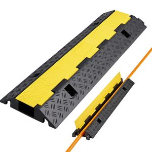 Rampa Protettiva per Cavi ad Alta Resistenza, Capacità 22.000 Libbre/asse, Copertura in Gomma a 1 Canale per Cavi e Tubi, 2,76 x 1,97, Accessori per Cablaggio - Product Image 1