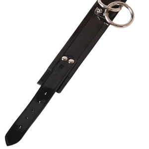 Collier ras du cou en cuir PU pour femme avec chaîne à maillons, style punk mignon, bijou de fête tendance, couleur noire - Product Image 2