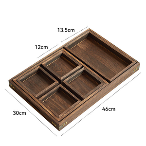 Plateau en bois multi-usages pour hôtels, restaurants, foyers, avec petits compartiments amovibles, simple et pratique, fabriqué au Vietnam - Product Image 1