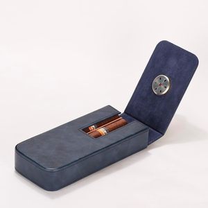 Estuche para cigarros de cuero genuino con cortador integrado para una portabilidad y comodidad de lujo a un precio razonable. - Product Image 3