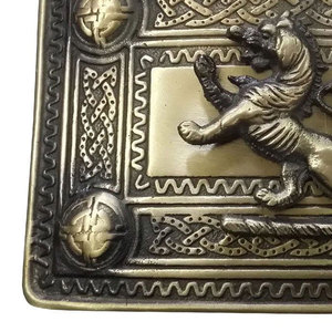 Hebilla de cinturón estilo kilt con diseño de León Rampante, acabado antiguo, estilo celta de las Tierras Altas, escocesa, suministros de fábrica al por mayor - Product Image 4