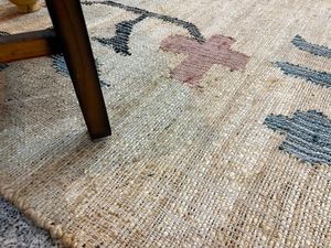 Alfombra de Yute Natural, Hecha a Mano, con Diseño Floral Abstracto, Moderna, con Flecos, Rectangular, para Hogar, Hotel, Pasillo - Product Image 6