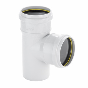SWR Single Tee Ringfit pour une connexion de branchement efficace dans les systèmes de drainage des eaux usées et des eaux de pluie en plomberie - Product Image 1