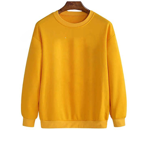 เสื้อสเวตเชิ้ตคอกลมสีเหลืองแบบยูนิเซ็กซ์ ทรงโอเวอร์ไซส์ ใส่สบาย ทรงปกติ ผ้าถักเนื้อแน่น สไตล์ลำลอง เหมาะสำหรับใส่ในฤดูใบไม้ร่วง - Product Image 1