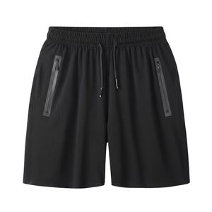 Shorts de sport noirs à fermeture éclair pour hommes, séchage rapide, entraînement, course à pied, vêtements de sport, logo personnalisé, prix d'usine - Product Image 1