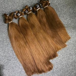 Extensiones de cabello humano liso natural marrón vietnamita crudo virgen 100% de la mejor calidad comprar a granel - Product Image 4