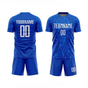 Maillot de foot pour homme, col rond, polyester, uniforme de foot sublimé avec logo et nom personnalisés, uniforme de foot OEM - Product Image 3