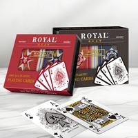 Cartes à jouer en plastique de la série moderne, double jeu, format Bridge/Poker, 4 coins indexés, pour gauchers, usage familial, personnalisable