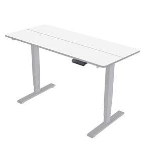 Scrivania Elettrica Regolabile a Doppio Motore con Altezza a 3 Livelli, Postazione di Lavoro per Casa e Ufficio, Piano del Tavolo in Due Pezzi, Opzione Seduta/In Piedi - Product Image 2