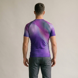 Mens Sporty Athletic Compression Jersey Solid Half Sleeve Shirt Custom Fitness Workout Gym Training Running Sports Apparel Top - Product Image 2