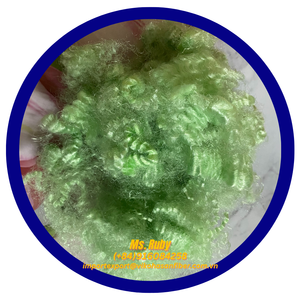 Fibre de polyester recyclée 15D HS verte siliconée creuse de qualité GRS pour rembourrage de jouets, canapés, oreillers, couettes, meubles de voiture - Vente en gros - Product Image 5