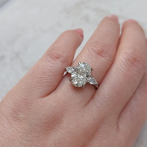 Oval Cut Diamond Engagement <b>Ring</b> White <b>Gold</b> Prong Setting Women's Classic Fine Jewelry - Product Image 1