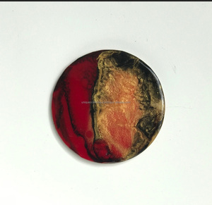 Ensemble de sous-verres multicolores en résine moderne pour décoration et accessoires de table à manger - Product Image 3