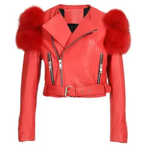 Chaqueta de Cuero de Moda para Hombre, Chaqueta de Cuero de Alta Calidad, Chaqueta de Cuero con Logotipo Personalizado - Product Image 2