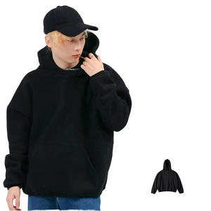 Sweat-shirts et sweats à capuche pour hommes, 500 g/m², Essentials, poids lourd, coupe oversize, vierges pour impression en relief, style streetwear - Product Image 3