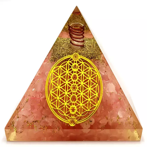 Pirámide curativa de orgona de ágata de alta calidad, estilo religioso, orgonita de cristal, pirámide de energía, piedras preciosas, venta al por mayor, orgona Reiki - Product Image 3