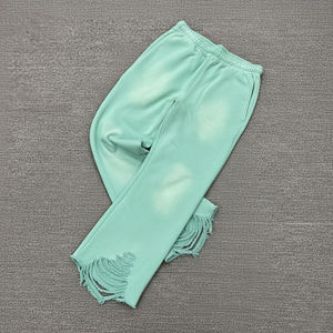 กางเกงวอร์มผ้าแคนวาสผู้ชาย โพลีเอสเตอร์ผสมคอตตอน ปักโลโก้ ทรงโอเวอร์ไซส์ ขอบเอวยางยืด มีเชือกผูก - Product Image 6