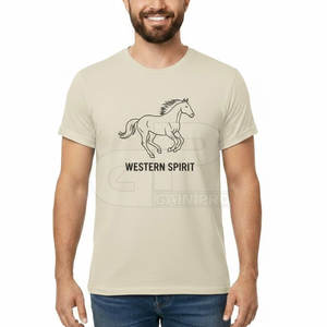 T-shirt graphique à col rond pour homme, style western, en coton, décontracté, pour les tenues estivales quotidiennes et le style streetwear. - Product Image 3