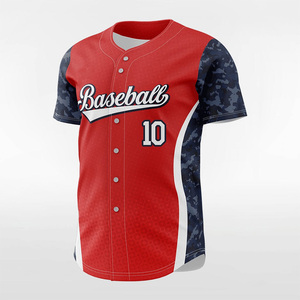 Maillot de baseball personnalisable pas cher avec boutons, en tissu polyester respirant, à manches courtes, coupe classique - Product Image 3