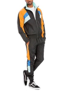 Custom Hooded Reflective Polyester/Nylon <b>Windbreaker</b> Tracksuit Set Women's <b>Black</b> Sportswear Lightweight Running Fitness - Product Image 3