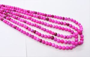 Perles rondes lisses en opale rose foncé 5-6 mm, perles en opale rose 16 pouces, perles rondes unies en opale rose dégradé pour bijoux - Product Image 6