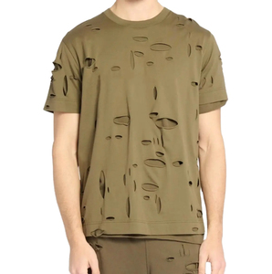 T-shirts pour hommes 100 % coton tricoté, coupe décontractée, effet vieilli, épaules tombantes, doux, écologiques, séchage rapide, prix de gros - Product Image 4